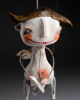 Angelo amichevole – Marionetta in legno scolpita a mano