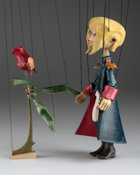 The Little Prince and the Rose – Hand-Carved Wooden Marionette