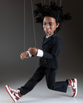 Jean-Michel Basquiat – 24inch Custom Made Portrait Marionette with Movable Eyes and Mouth